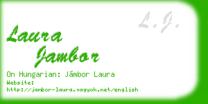 laura jambor business card